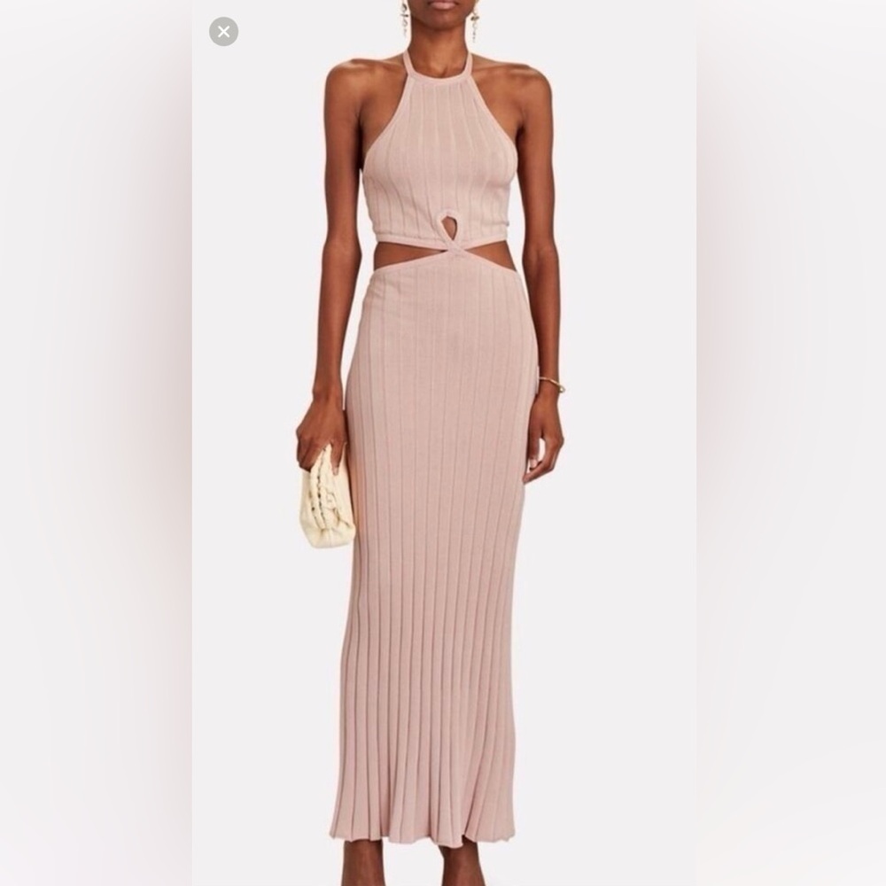 Significant other Ribbed maxi dress worn once Elegant Pink Sleeveless Dress
